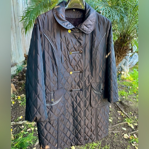 Sheared Rabbit Fur Lined Pelise Stroller Coat Quilted Exterior Lightweight Nice - Picture 3 of 5